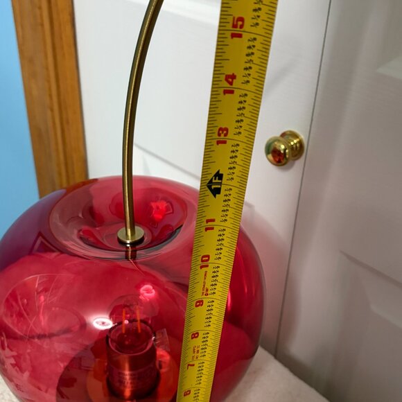 Viral Novogratz Red Cherry Table Lamp – TikTok Aesthetic Retro Glass Accent Ligh - Picture 3 of 9